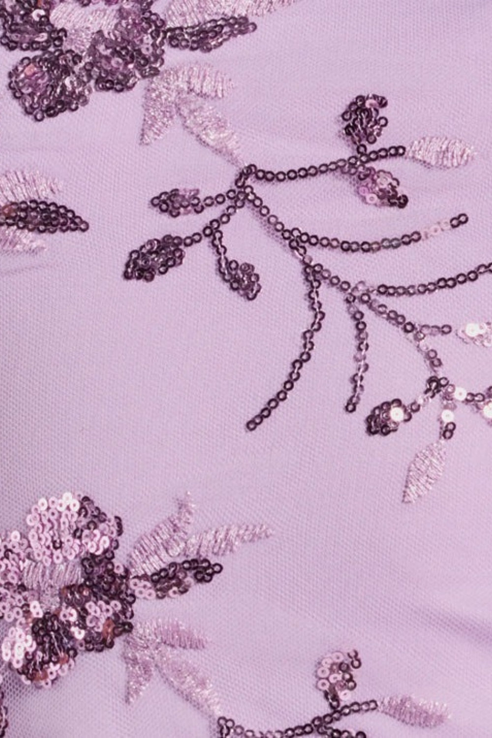 Purple Sequin A-line Homecoming Dress with Beaded